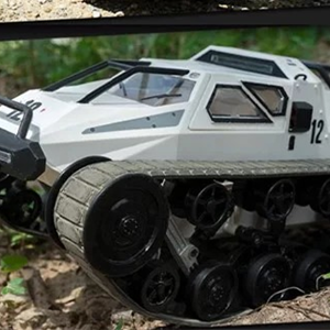 ماشین کنترلی شارژی تانک پلیس آفرود سفید آب و خاک Remote Control Off-Road Police Tank 1:12 -اسباب بازی